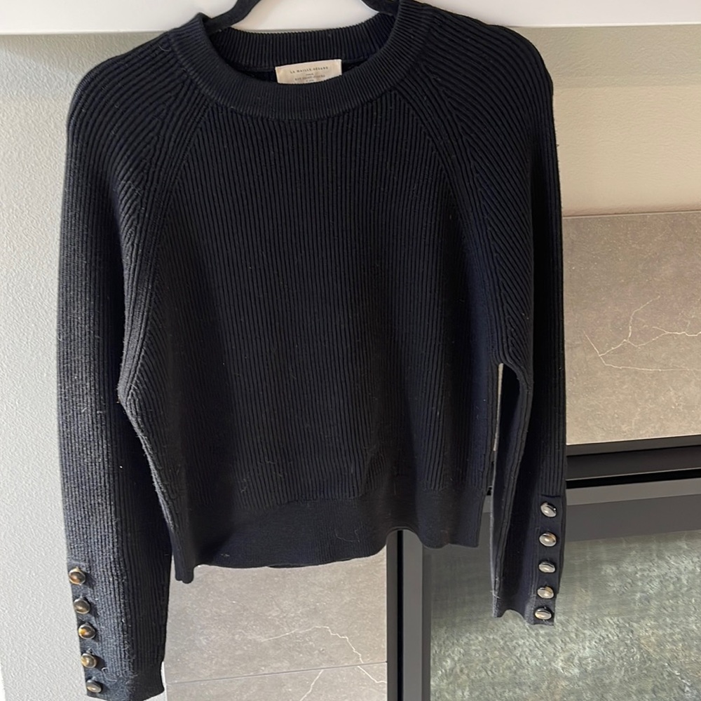 Sezane knit sweater + skirt set
